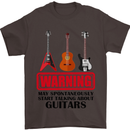 May Start Talking About Guitars Guitarist Mens T-Shirt Cotton Gildan Dark Chocolate