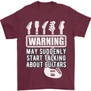 May Start Talking About Guitars Guitarist Mens T-Shirt Cotton Gildan Maroon