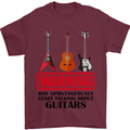 May Start Talking About Guitars Guitarist Mens T-Shirt Cotton Gildan Maroon