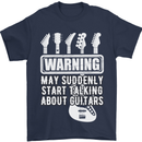 May Start Talking About Guitars Guitarist Mens T-Shirt Cotton Gildan Navy Blue