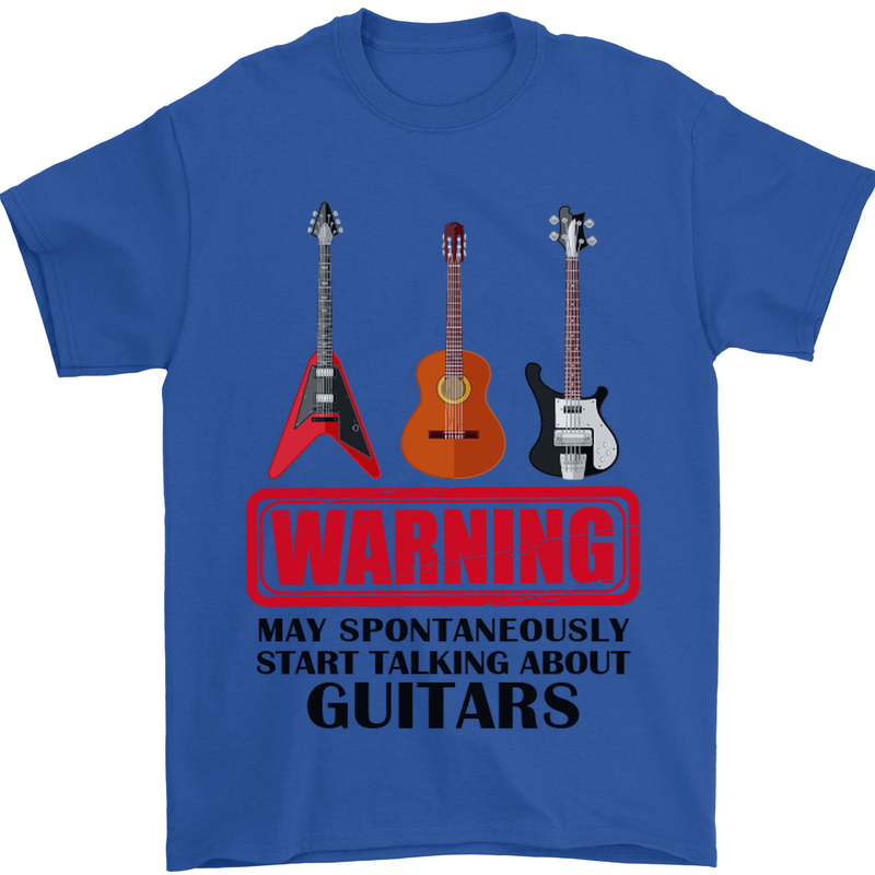 May Start Talking About Guitars Guitarist Mens T-Shirt Cotton Gildan Royal Blue