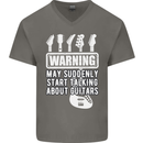 May Start Talking About Guitars Guitarist Mens V-Neck Cotton T-Shirt Charcoal