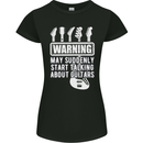 May Start Talking About Guitars Guitarist Womens Petite Cut T-Shirt Black