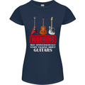 May Start Talking About Guitars Guitarist Womens Petite Cut T-Shirt Navy Blue