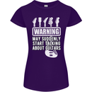 May Start Talking About Guitars Guitarist Womens Petite Cut T-Shirt Purple