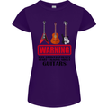 May Start Talking About Guitars Guitarist Womens Petite Cut T-Shirt Purple