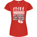 May Start Talking About Guitars Guitarist Womens Petite Cut T-Shirt Red