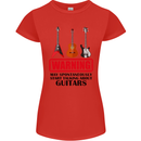 May Start Talking About Guitars Guitarist Womens Petite Cut T-Shirt Red