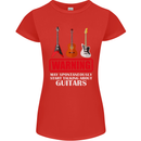 May Start Talking About Guitars Guitarist Womens Petite Cut T-Shirt Red