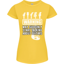 May Start Talking About Guitars Guitarist Womens Petite Cut T-Shirt Yellow