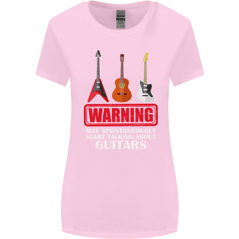 May Start Talking About Guitars Guitarist Womens Wider Cut T-Shirt Light Pink