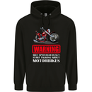 May Start Talking About Motorbikes Funny Childrens Kids Hoodie Black