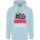 May Start Talking About Motorbikes Funny Childrens Kids Hoodie Light Blue