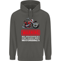May Start Talking About Motorbikes Funny Childrens Kids Hoodie Storm Grey