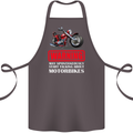 May Start Talking About Motorbikes Funny Cotton Apron 100% Organic Dark Grey