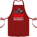 May Start Talking About Motorbikes Funny Cotton Apron 100% Organic Maroon
