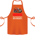 May Start Talking About Motorbikes Funny Cotton Apron 100% Organic Orange