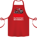 May Start Talking About Motorbikes Funny Cotton Apron 100% Organic Red