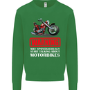 May Start Talking About Motorbikes Funny Kids Sweatshirt Jumper Irish Green