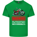 May Start Talking About Motorbikes Funny Kids T-Shirt Childrens Irish Green