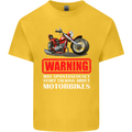 May Start Talking About Motorbikes Funny Kids T-Shirt Childrens Yellow