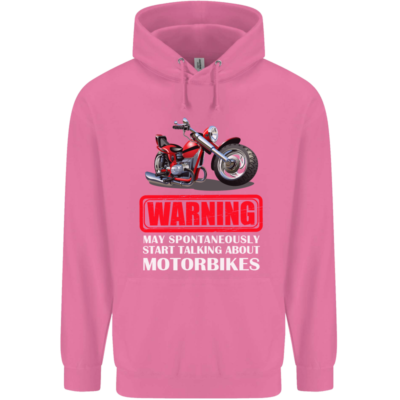 May Start Talking About Motorbikes Funny Mens 80% Cotton Hoodie Azelea