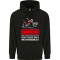 May Start Talking About Motorbikes Funny Mens 80% Cotton Hoodie Black