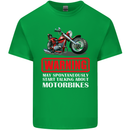 May Start Talking About Motorbikes Funny Mens Cotton T-Shirt Tee Top Irish Green