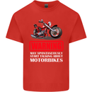 May Start Talking About Motorbikes Funny Mens Cotton T-Shirt Tee Top Red