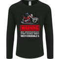 May Start Talking About Motorbikes Funny Mens Long Sleeve T-Shirt Black