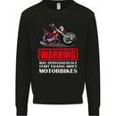 May Start Talking About Motorbikes Funny Mens Sweatshirt Jumper Black