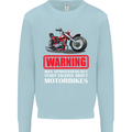 May Start Talking About Motorbikes Funny Mens Sweatshirt Jumper Light Blue