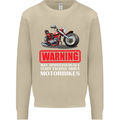 May Start Talking About Motorbikes Funny Mens Sweatshirt Jumper Sand