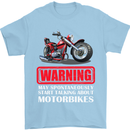 May Start Talking About Motorbikes Funny Mens T-Shirt Cotton Gildan Light Blue