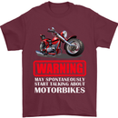 May Start Talking About Motorbikes Funny Mens T-Shirt Cotton Gildan Maroon