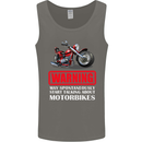 May Start Talking About Motorbikes Funny Mens Vest Tank Top Charcoal