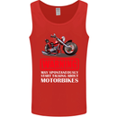 May Start Talking About Motorbikes Funny Mens Vest Tank Top Red