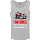 May Start Talking About Motorbikes Funny Mens Vest Tank Top Sports Grey