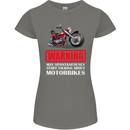 May Start Talking About Motorbikes Funny Womens Petite Cut T-Shirt Charcoal