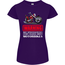 May Start Talking About Motorbikes Funny Womens Petite Cut T-Shirt Purple