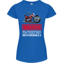 May Start Talking About Motorbikes Funny Womens Petite Cut T-Shirt Royal Blue