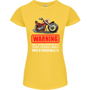 May Start Talking About Motorbikes Funny Womens Petite Cut T-Shirt Yellow