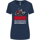 May Start Talking About Motorbikes Funny Womens Wider Cut T-Shirt Navy Blue