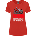 May Start Talking About Motorbikes Funny Womens Wider Cut T-Shirt Red