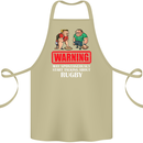 May Start Talking About Rugby Player Funny Cotton Apron 100% Organic Khaki