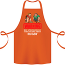 May Start Talking About Rugby Player Funny Cotton Apron 100% Organic Orange