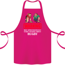 May Start Talking About Rugby Player Funny Cotton Apron 100% Organic Pink