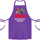 May Start Talking About Rugby Player Funny Cotton Apron 100% Organic Purple