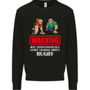 May Start Talking About Rugby Player Funny Kids Sweatshirt Jumper Black