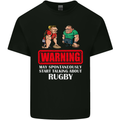 May Start Talking About Rugby Player Funny Kids T-Shirt Childrens Black